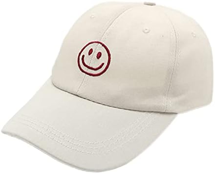 Muška i ženska bejzbolska kapa s smajlićem pamučni podesivi šešir za tatu klasični ležerni ulični Uniseks kamiondžija