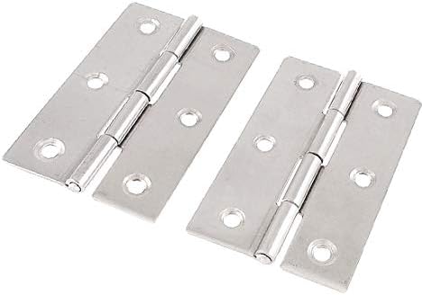 X-DERE srebrni ton od nehrđajućeg čelika, sklopivi rotirajuća šarka vrata 2,7 duljina 2 PCS (Bisagra de puerta de Gabinete