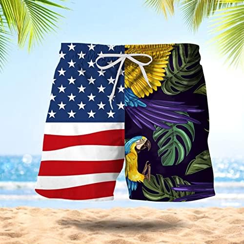 Brzi suhi kupaći kočići muški 3d zastava Print Cool Swim Surf kratke hlače plus veličine Patriotske vježbe za muškarce za