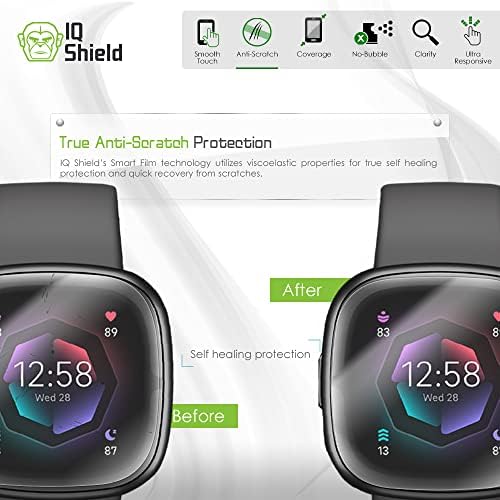 IQ Shield Screen Protector kompatibilan s Fitbit Sense 2 Antibuleble Clear Film