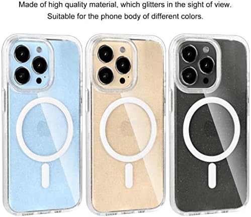 Eouine Glitter Magnetic za Apple iPhone 12 Pro Max 6.7 Slučaj telefona 【Kompatibilno s Magsafe -om】 Očisti bez žurbe Bling