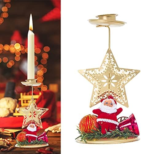 Božićni svijećnjak od kovanog željeza Ukrasi Božićna svijeća ukras stola svijećnjak ukrasi Božićni ukras Elegantni Božićni