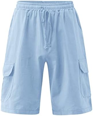 Ozmmyan teretni kratke hlače za muškarce Ljetna modna elastična čvrsta boja labavo casual pet dužine hlače na plaži