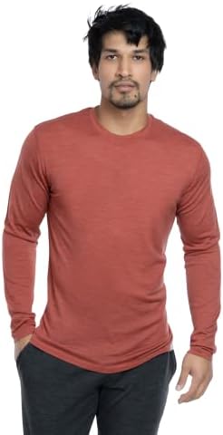 Woolly odjeća muška merino vuna košulja s dugim rukavima - Ultralight - Wicking Anti -Odor prozrači