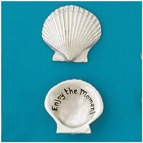 Basic Spirit Pocket token Coin - Uživajte u momentu Srednje Spirit Shell - ručno izrađene pewter, Love Poklon za plažu Ocean