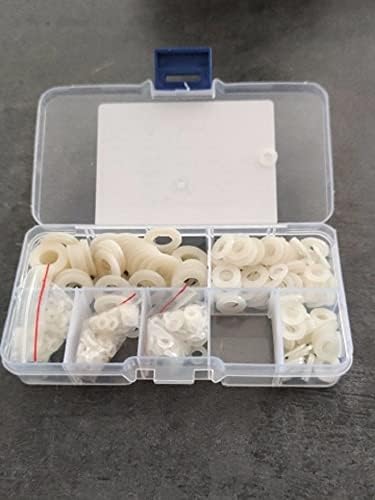 350pcs m2/m2.5/m3 // m5/m5/m6/m8 bijeli najlonski plastični perilica ravna brtva set za zaštitni perilice set s kutijom