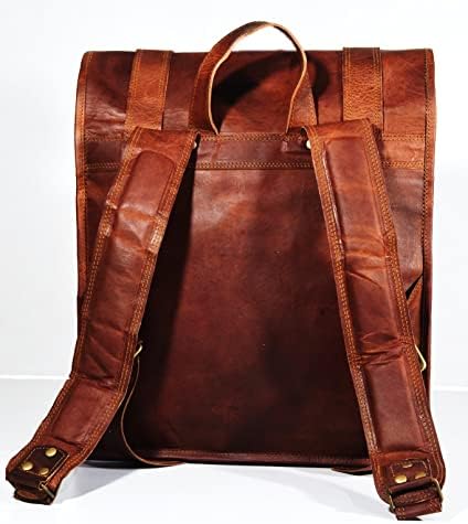 Muški kožni Vintage ruksak za prijenosno računalo u roli, ruksak za koledž