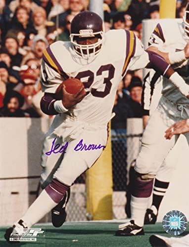 Ted Brown Minnesota Vikings Action potpisan 8x10 - Autografirane NFL fotografije
