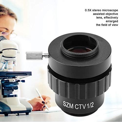 Objektiv s nosačem od 0,5 inča, adapter od 1/2 inča za digitalni fotoaparat, trinokularni Stereo mikroskop, dolazi s 1-1