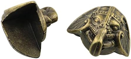 8pcs slon Vintage brončana kutija za nakit Drvena kutija ukrasna zaštita nogu noga i zasun u obliku srca za drvene kutije,